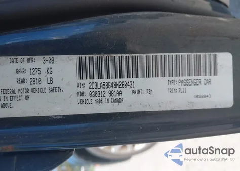 2008 Chrysler 300 Touring z USA, uszkodzony, nr VIN 2C3LA53G48H260431